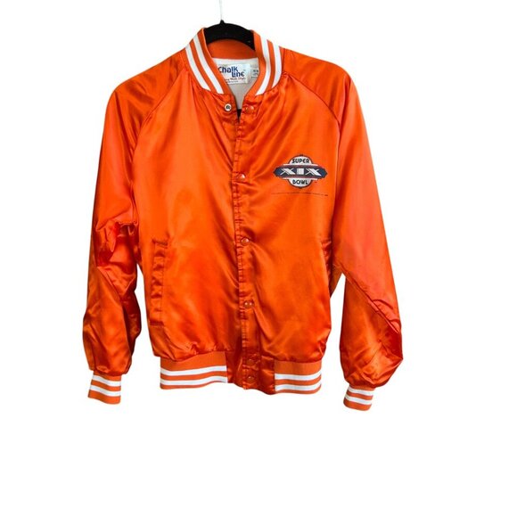 Chalkline Super Bowl XIX 1985 Miami Dolphins Satin Orange Jacket Size 18/20 - Picture 2 of 11